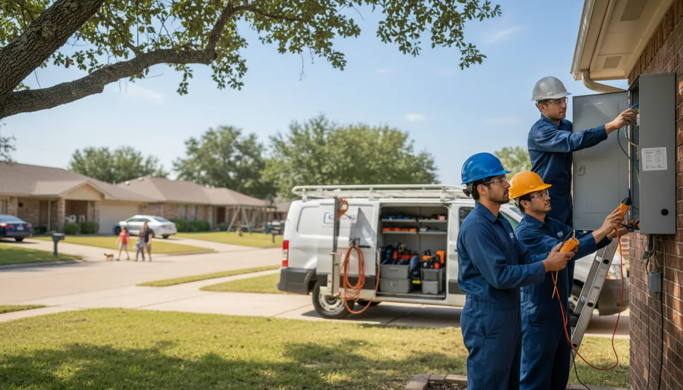 Certified electrician providing emergency electrical services in Moran, TX